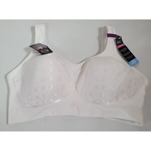 Bali‎ Cool Comfort DF3488 NEW NWT 2XL Women's Wireless T-Shirt Bra White 0948